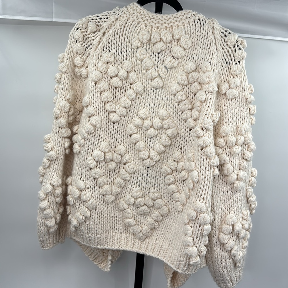 Chicwish‎ Cream Cardigan with Bobble Stitch Detail - Picture 7 of 9